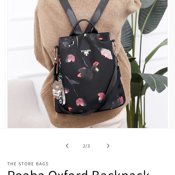 Poaba Anti Theft Oxford Backpack Convertible NWOT - Picture 5 of 15